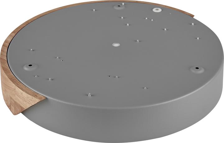 Produktbild Beliani Deckenleuchte LED grau / heller Holzfarbton rund PATTANI (1400 lm)