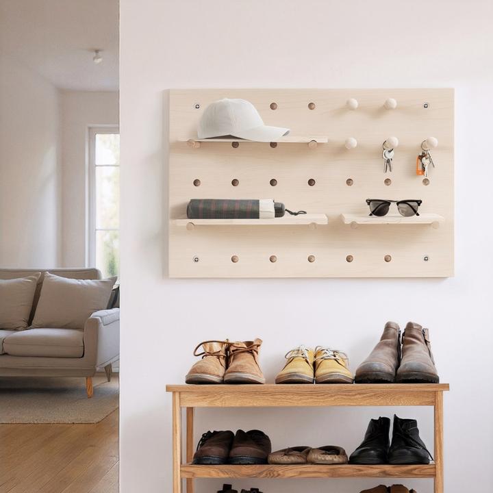 Actual product image Maclean DREWNIANA TABLICA ORGANIZER KOLOR JASNE DREWNO 40X60 CM MAX. 20 KG MC-130 WD