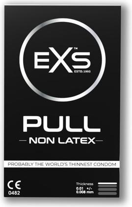 Produktbild EXS «Pull» Kondomkarte mit 3 latexfreien, absolut geruchlosen Kondomen (3 Stk.)