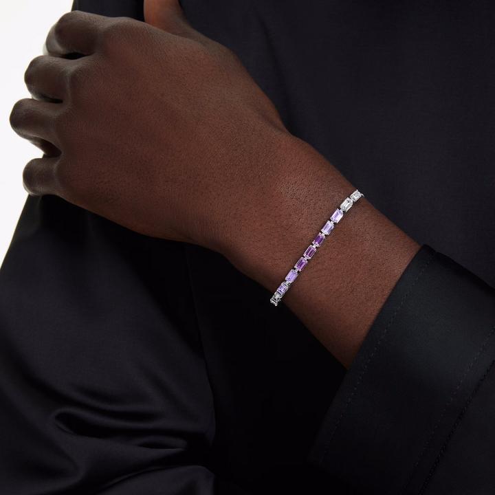 Immagine prodotto Swarovski Matrix Armband Baguette Schliff Violett (24 cm, Metallo Swarovski)