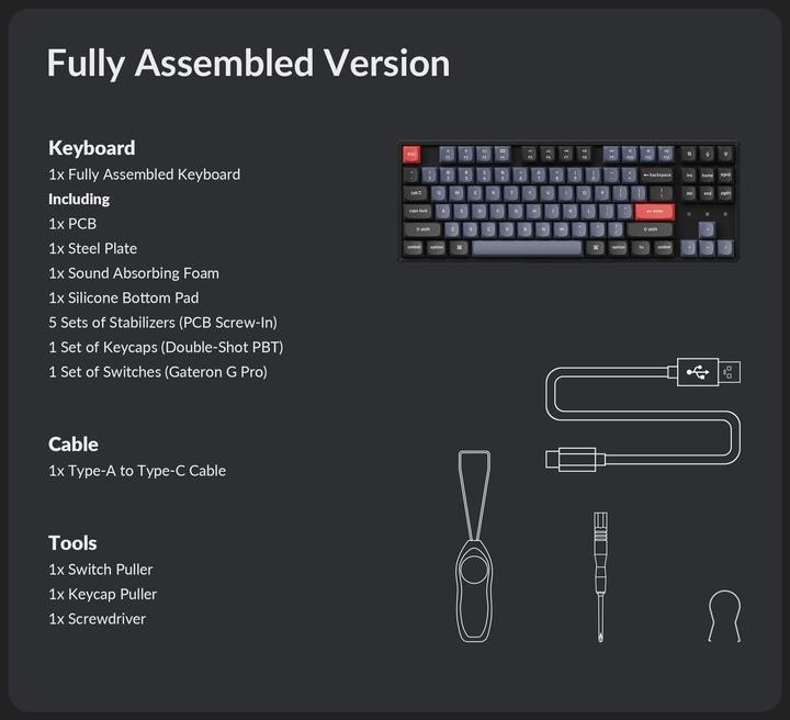 Image du produit Keychron K8 Pro (CH, Sans fil, Filaire)