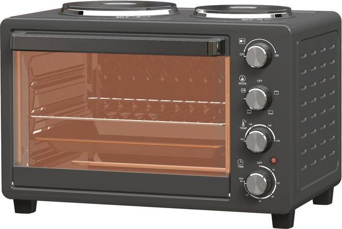 Actual product image Swisshandel24 Minibackofen 28 L 2600W Mini Backofen 100-230℃ 60 Min. Timer Schwarz