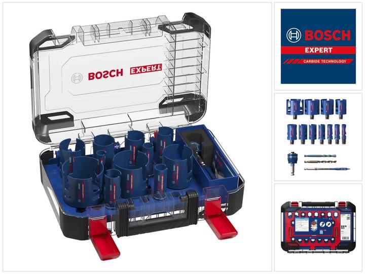 Actual product image Bosch Professional Zubehör EXPERT Construction Material hole saw set 20/22/25/32/35/40/44/51/60/68/76 mm, 15 pcs. (20, 22, 25, 32, 35, 40, 44, 51, 60, 68, 76 mm)