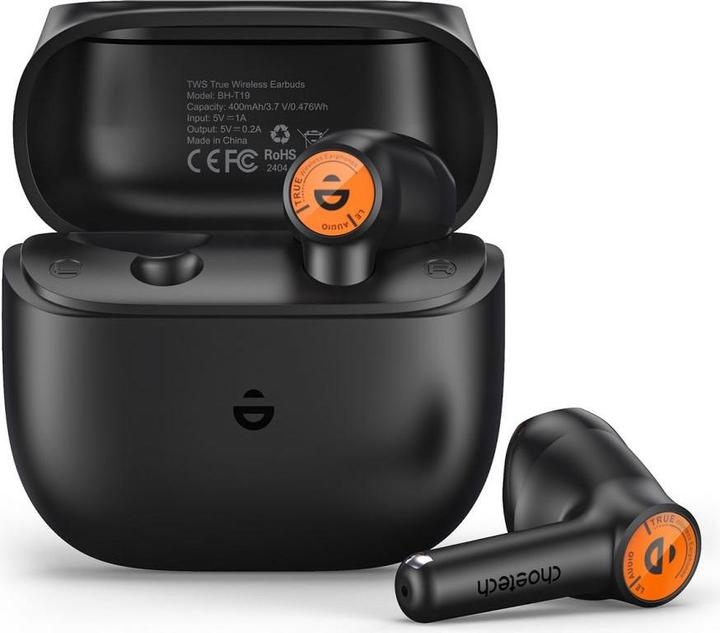 Actual product image Choetech BH-T19 EyeAura Minion wireless TWS in-ear Bluetooth 5.3 IPX4 headphones - black (Wireless)