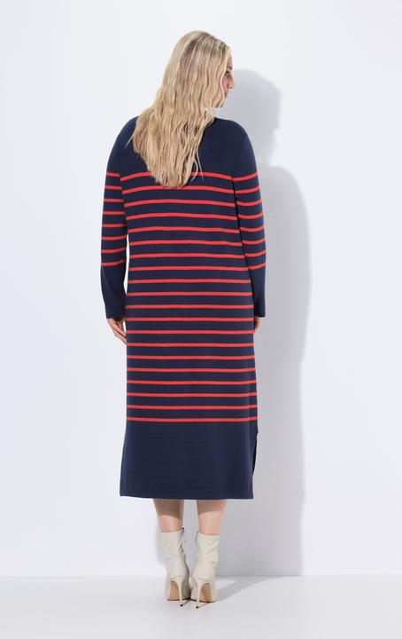 Actual product image Ulla Popken Breton Stripe Collared Knit Dress (54)