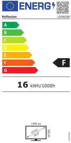 Energie-Label Reflexion LEDW190 (19", LED, HD ready)