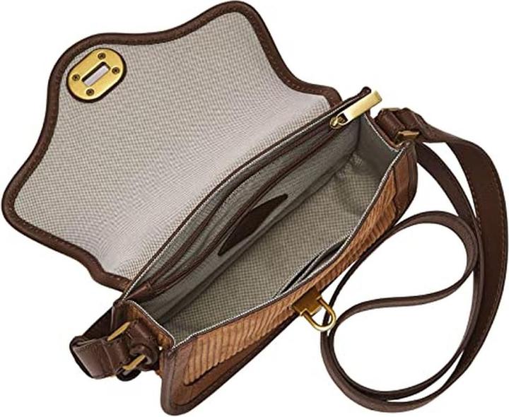 Actual product image Fossil Heritage Crossbody Bag with Adjustable Strap and Multiple Pockets