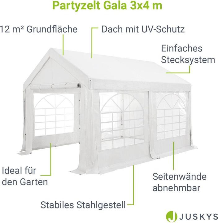 Produktbild Juskys Partyzelt Gala (400 cm, 300 cm)