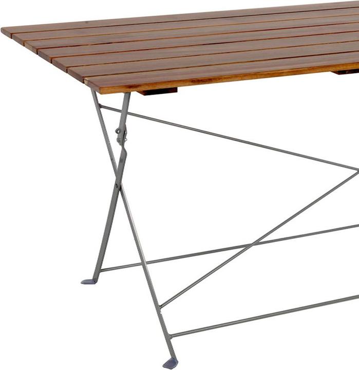 Produktbild Mojawo Biergarten Tisch Klapptisch Gartentisch Esstisch Akazie Stahl 120x70cm
