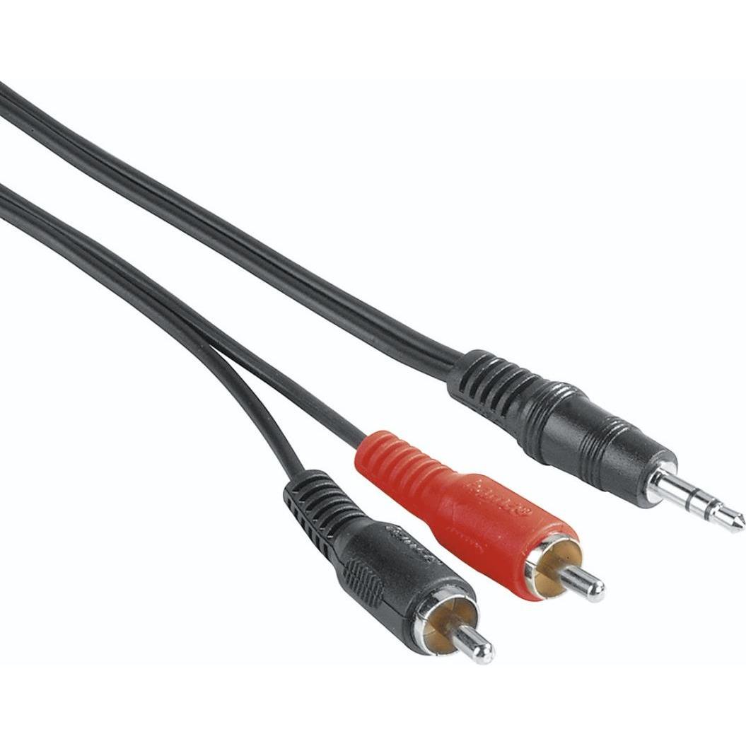 Hama Audio-Kabel, 3,5-mm-Klinken-Stecker - 2 Cinch-Stecker, 5 m (5 m, Cinch), Audio Kabel
