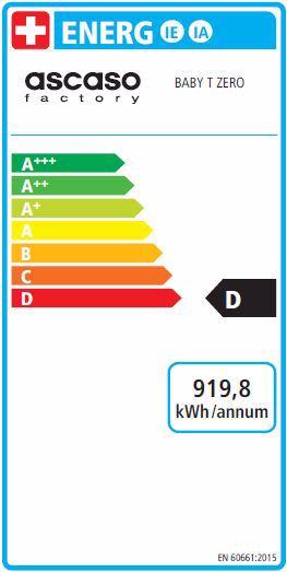 Etichetta energetica Ascaso Baby T One