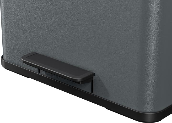 Produktbild Hailo Öko trio Plus L, Tret-Mülltrenner, 3x9 ltr, Dunkelgrau, matt (27 l)