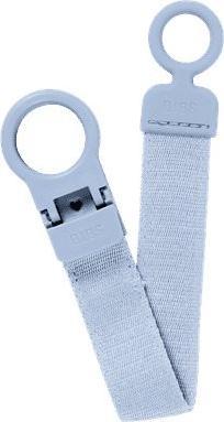 Actual product image Bibs Pacifier Clip Loop Dusty Blue