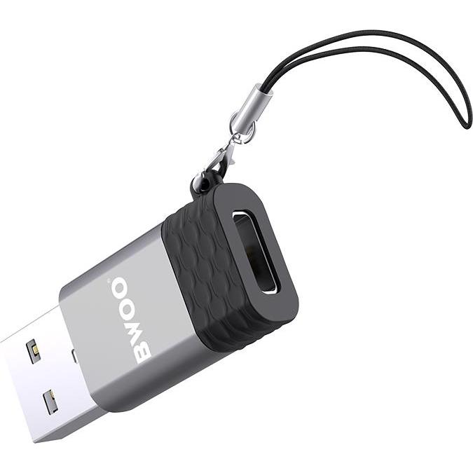 Thumbnail - Bwoo Adapter BZ-38 USB-C - USB grau OTG (USB Typ C, USB-A), Mobilgerät Adapter, Grau