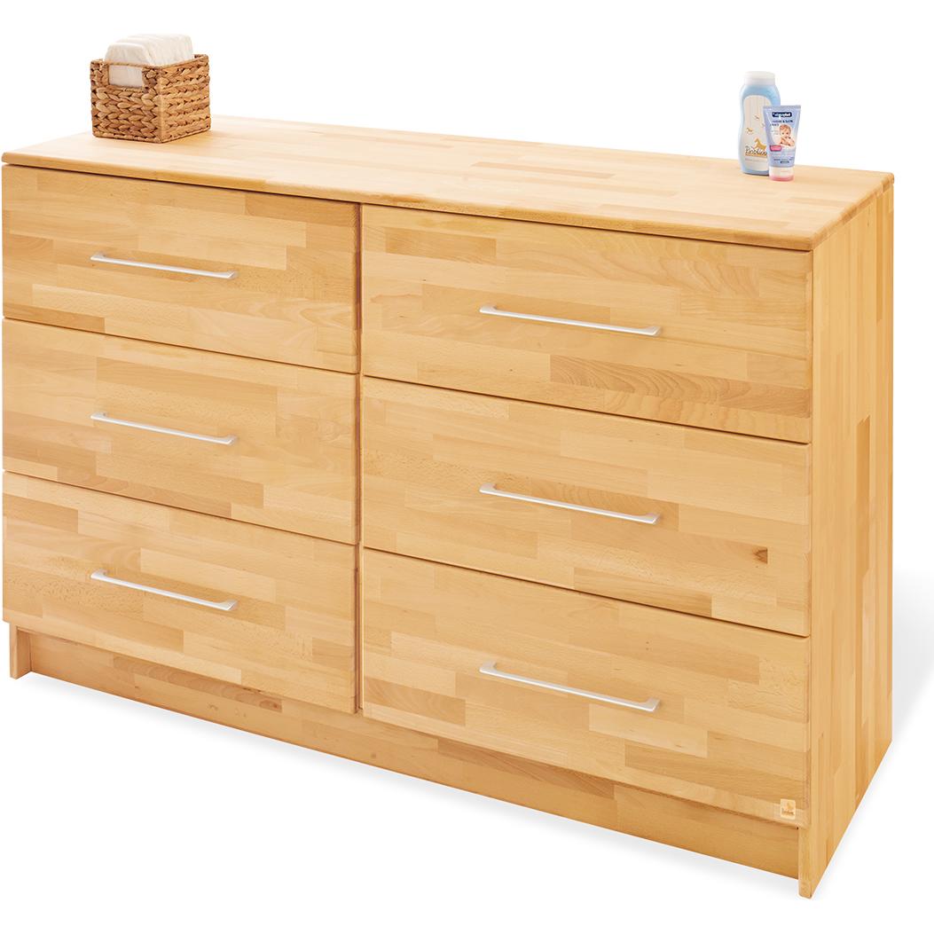 Thumbnail - Pinolino, Komplett-Babyzimmer, Natura extrabreit (Babybett, Wickelkommode, Kinderkleiderschrank)