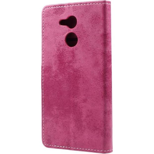 Thumbnail - MU Classic Vintage Look Leder Hülle (Honor V9 Play), Smartphone Hülle, Rosa