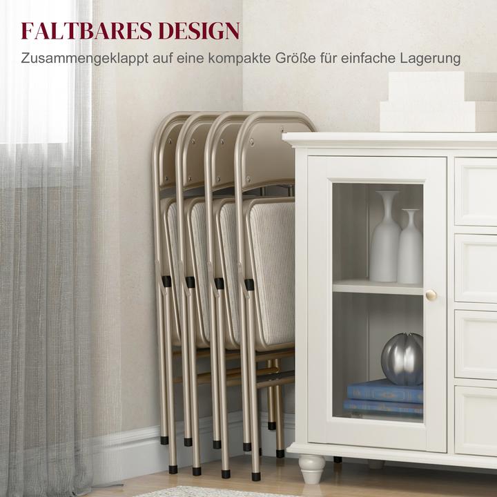 Produktbild Homcom Klappstuhl Polyester Beige