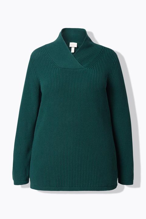 Produktbild Ulla Popken Pullover, Schalkragen, Langarm (54)