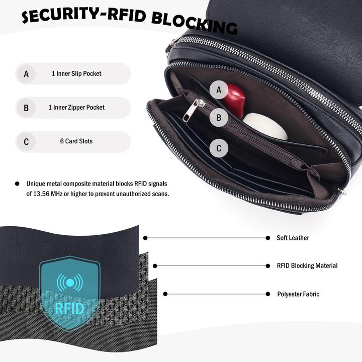 Produktbild Only-Bags.Store Handy Umhängetasche, Vegan Leder Crossbody Bag Umhängetasche mit verstellbarem abnehmbarem breitem