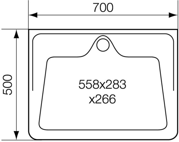 Actual product image Diaqua Waschbecken Wega (500 mm, 700 mm)