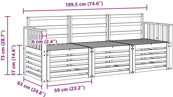 Produktbild vidaXL Gartenmöbel-Sets