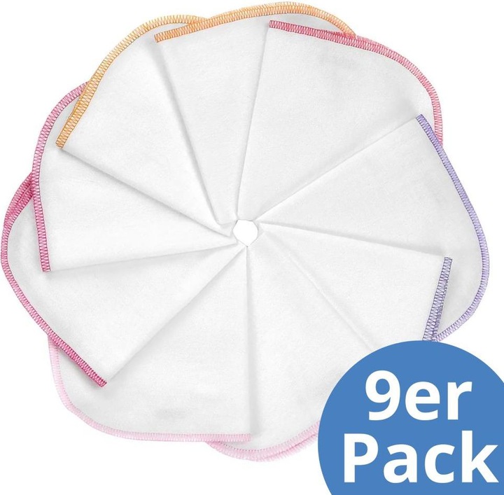 Produktbild Makian Moltontücher Molton Flanell Baby Waschlappen 9er Pack 30 x 30 cm (30 cm, 30 cm)