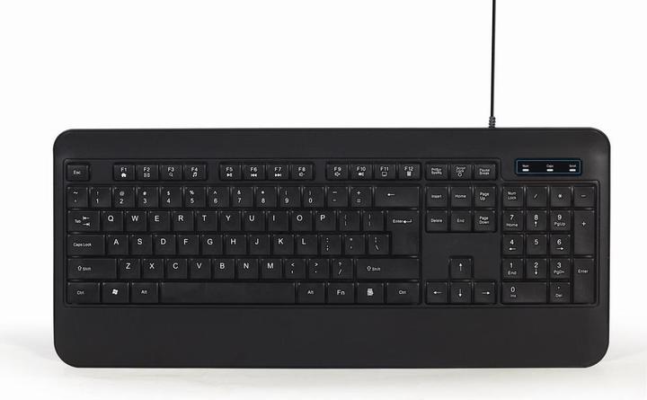 Actual product image Gembird /'Rainbow/' Illuminated Multimedia Keyboard, black, US Layout (US, Cable)