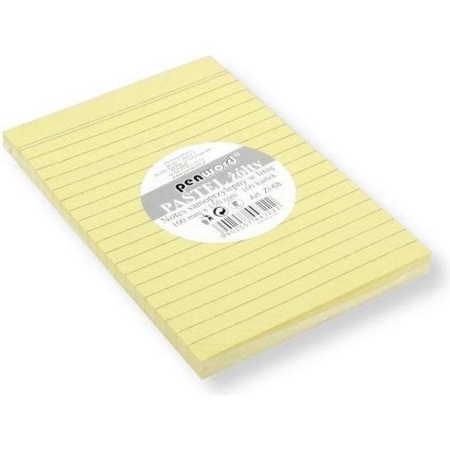 Penword Selbstklebendes Notizbuch mit Pastelllinien 100x150mm 100K (Liniert) (54621018)