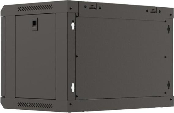 Actual product image Lanberg 19 6HE 540x350 schwarz Wandmontage Rackschrank mit Glastür (Flat Pack) (6 RU, 19 inch rack)