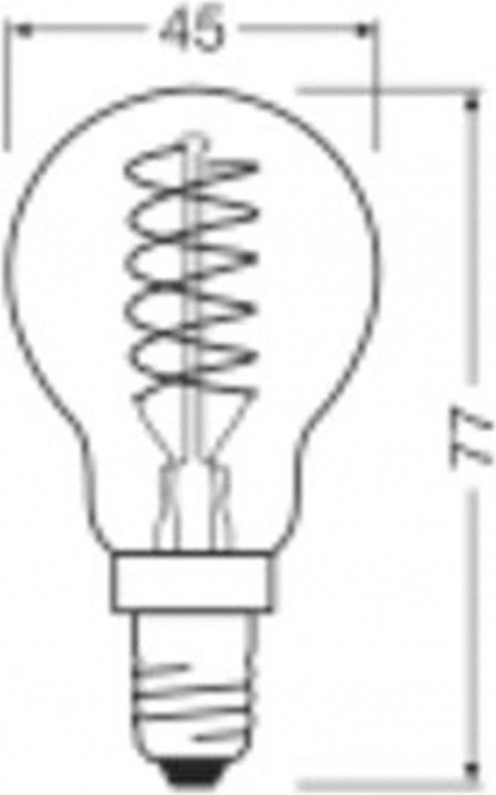 Actual product image Ledvance LED drop lamp (E14, 4.80 W, 470 lm, 1 x, F)