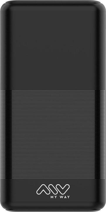 Image du produit My Way MYWAY POWERBANK 2 USB 20 000mAh NOIR (20000 mAh, 10 W, 74 Wh)