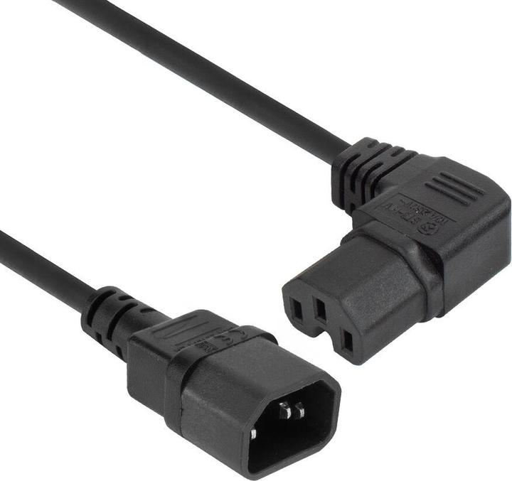 ACT Cavo di alimentazione C14 - C15 (angolato a destra) IEC60320 nero 0,6 m (0.60 m)