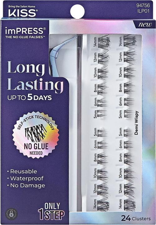 Produktbild KISS Impress Press On Longlasting False Eyelashes 01 (Künstliche Wimpern)
