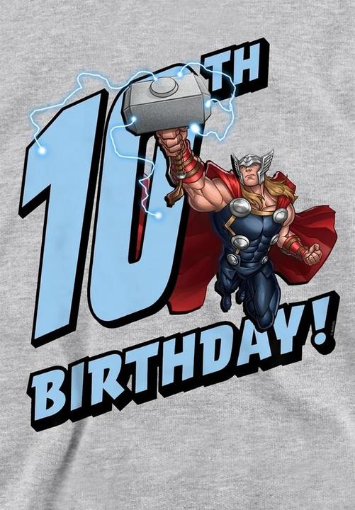 Produktbild Kapuzenpullover meliert 10. Geburtstag (128)