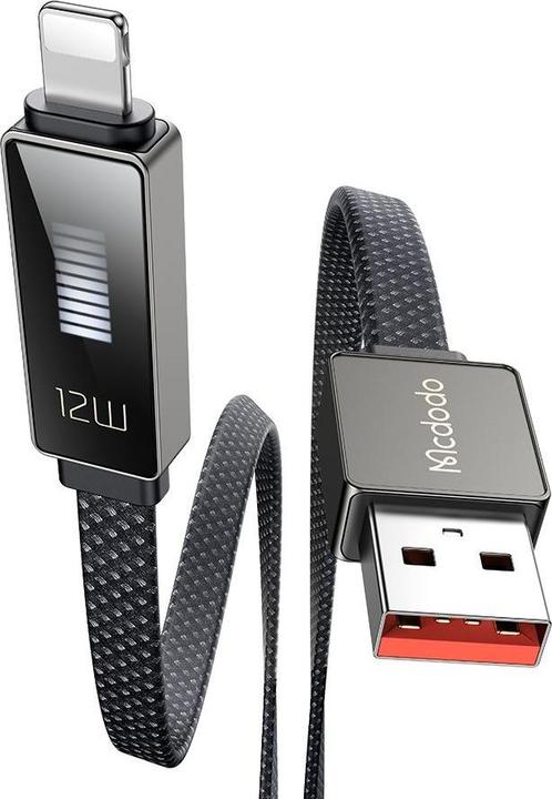 Immagine prodotto Mcdodo - Data Cable Rythm Series (CA-4970) - USB-A to Lightning, 3A, LED Display, 1.2m - Black (1.20 m)