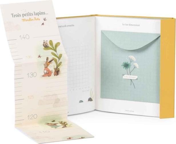 Produktbild Moulin Roty Geburtsbuch Trois Petits Lapins 80 Seiten (Italienisch)