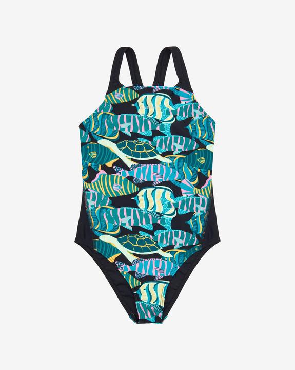 Image du produit Nabaiji Maillot de bain 1 pièce natation Fille - 500 Kamyleon honu noir (152)