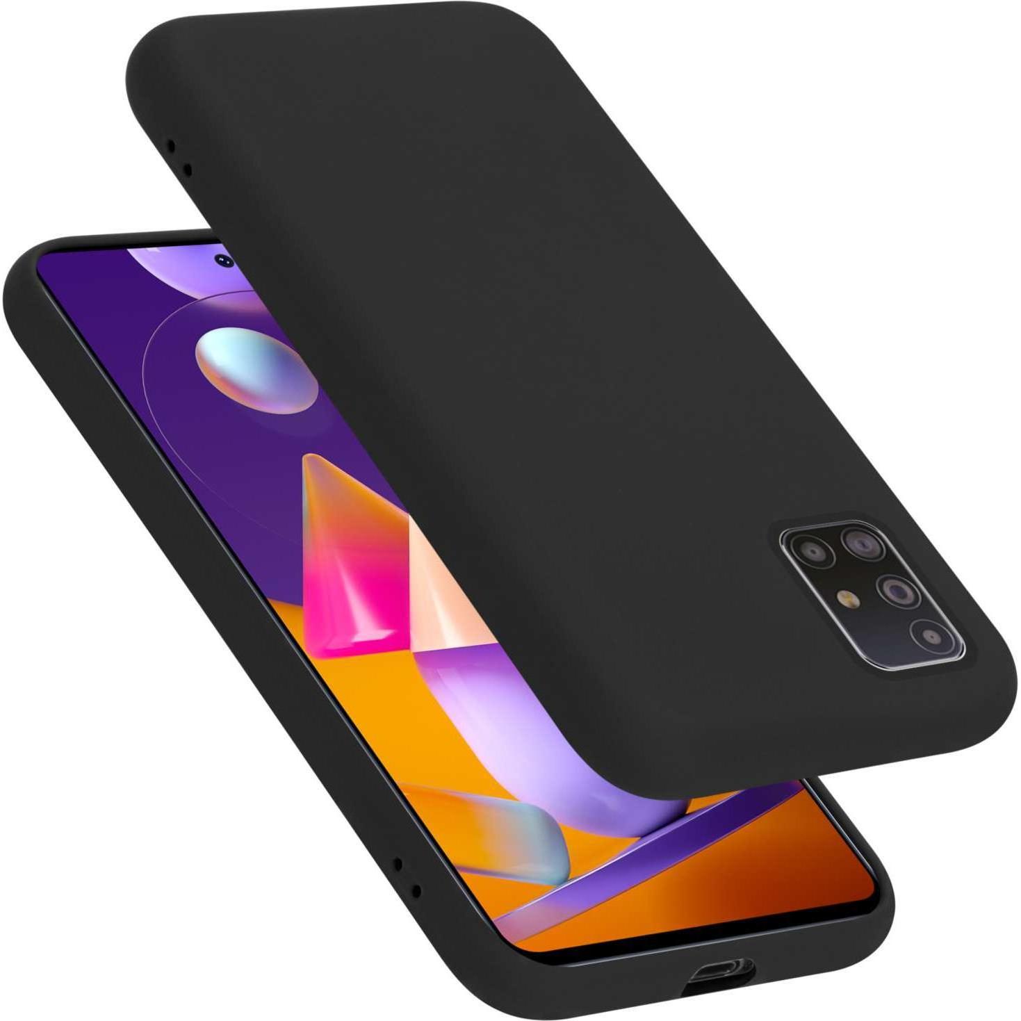 Cadorabo Hülle für Samsung Galaxy M31s TPU im Liquid Case Design (Samsung Galaxy M31s), Smartphone Hülle, Schwarz