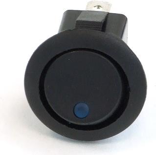 Immagine prodotto Phobya Interruttore a bilanciere rotondo LED blu 1-polo ON/OFF nero (3pin)