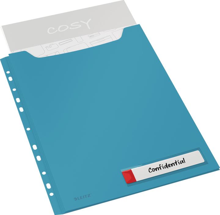 Actual product image Leitz Inlay Folder Cosy Privacy Maxi Sleeve Blue (A4, 3x)