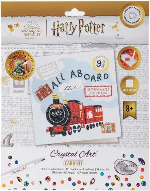 Produktbild Craft Buddy All Aboard The Hogwarts Express, 18x18cm Crystal Art Card