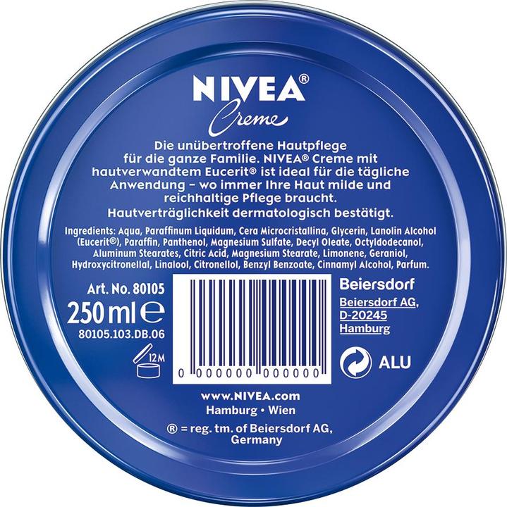 Actual product image NIVEA Cream Dose Universal Care (250 ml), classic moisturising cream for all skin types, rich (250 ml, Day cream)