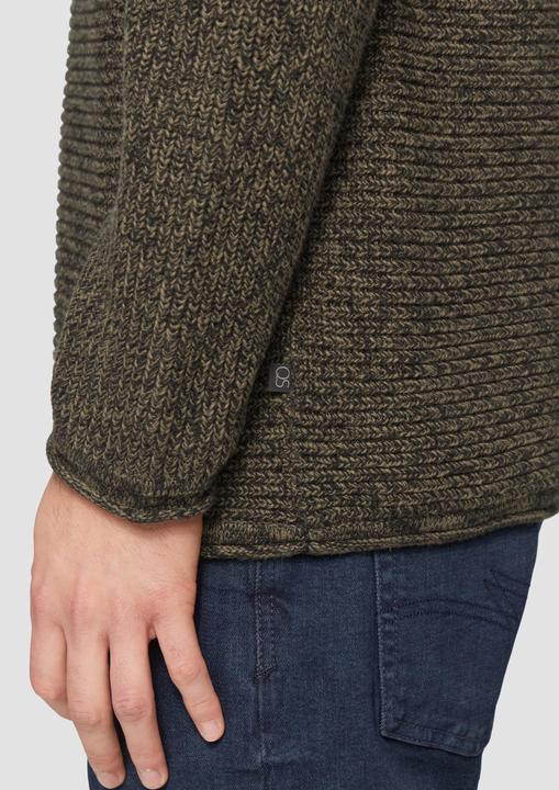 Produktbild S.Oliver Strickpullover Melierter Strickpullover mit Rippstruktur (L)
