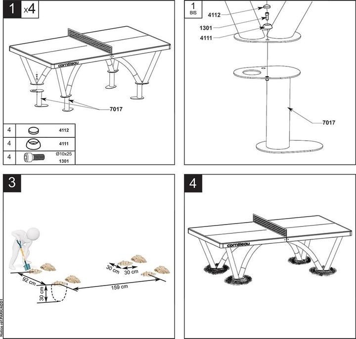 Image du produit Cornilleau Kit d'ancrage pour parc