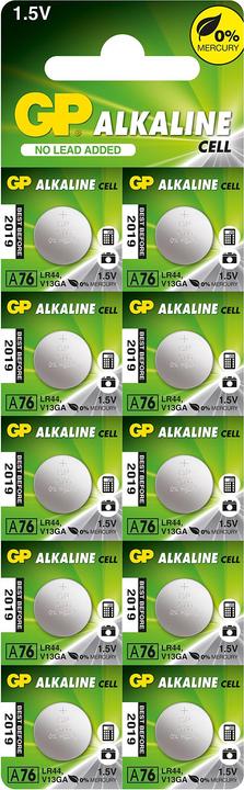 GP Batteries Alkaline (10 pcs., LR44, 105 mAh)