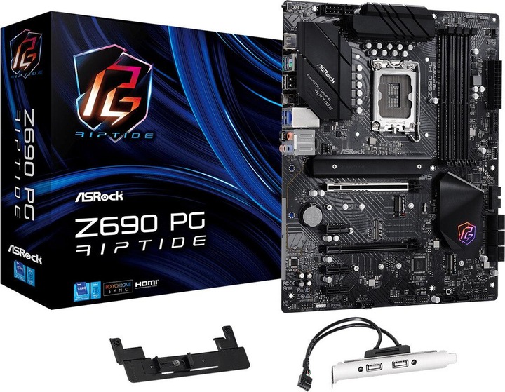 Actual product image AsRock MB Z690 PG Riptide 1200 HDMI DDR4 (LGA 1700, Intel Z690H, ATX)