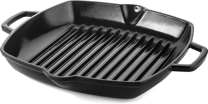 KitchenCraft Gietijzeren grillpan, geschikt voor inductie, rond