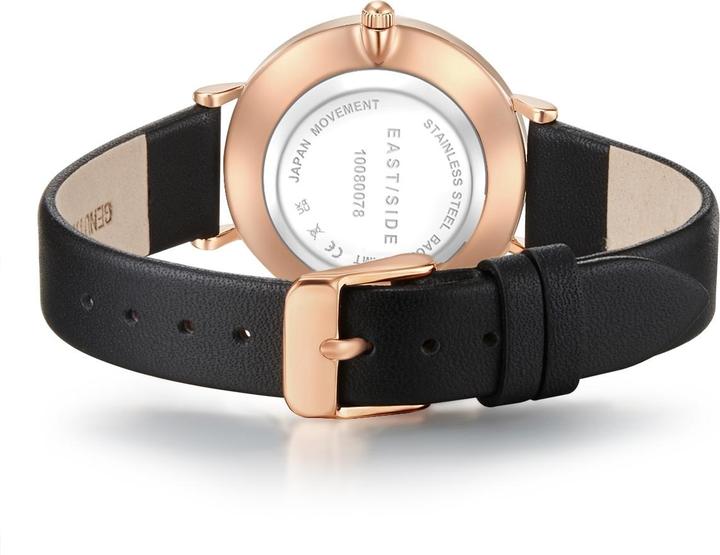 Actual product image Eastside Ladies quartz watch Rosehill genuine leather black - 23906 (Analogue wristwatch, 32.10 mm)