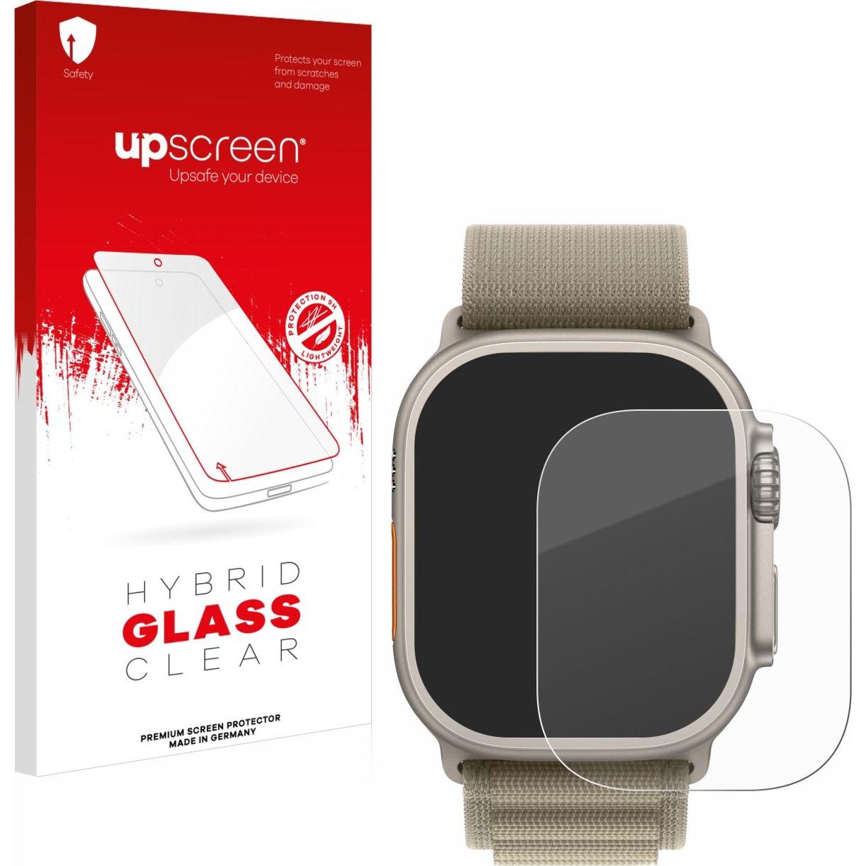 upscreen Scratch Shield Panzerglasfolie, Smartwatch Schutzfolie, Transparent