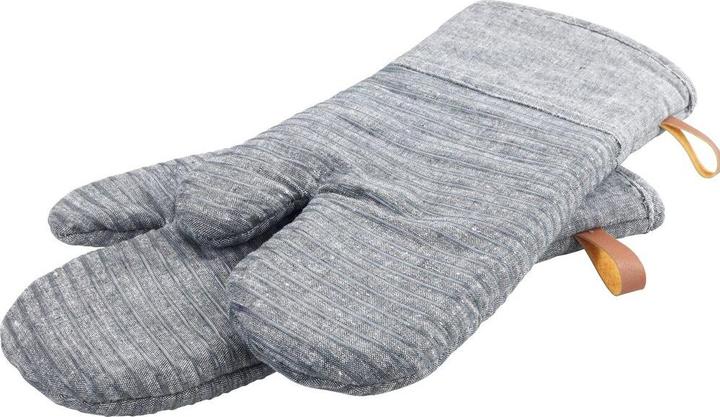 Actual product image Wenko Kitchen Glove Ada Stripes Grey, 2 pieces (Silicone, Cotton, Polyester, Viscose)